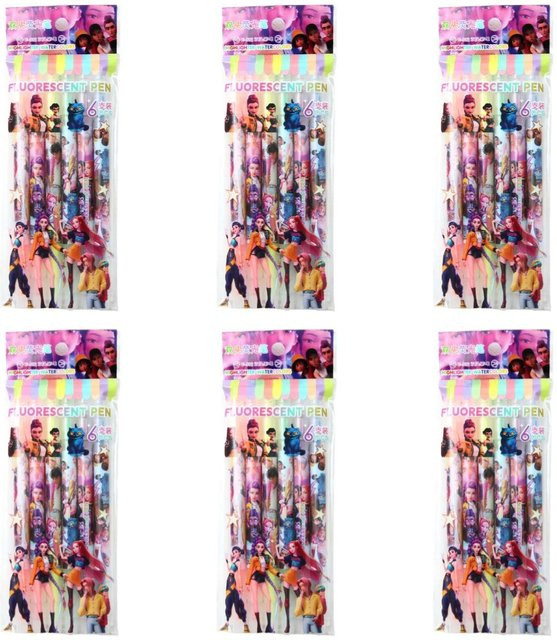 Huntrix Kpop Dämonenjäger Highlighter Set mit Doppelspitzen in Multicolour für Anime Zeichnungen und Journaling - Bild 1