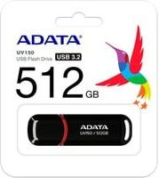 ADATA UV150 USB-Stick mit 512 GB Speicherplatz in Schwarz-Rot mit USB-A und USB-C Anschlüssen - Bild 1