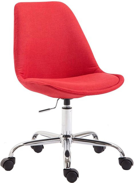 TPFLiving Bürostuhl Toulon aus Stoff in Rot für dein Home-Office, B/T/H: 54,0 x 48,0 x 91,0 cm - Bild 1