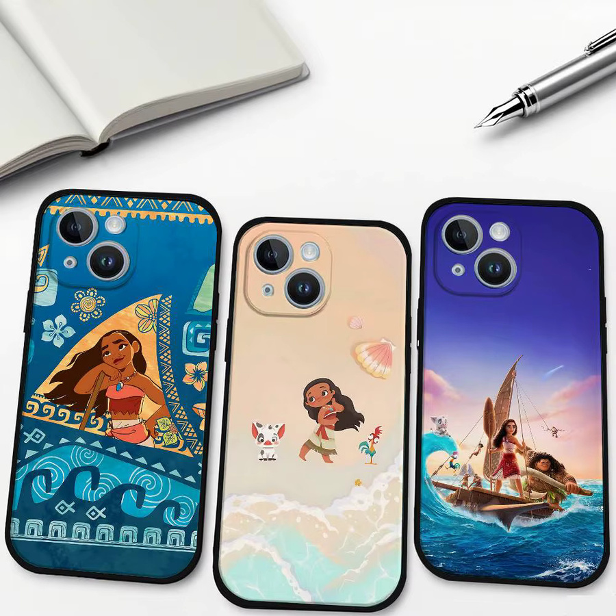 Mesuca Handyhülle im Cartoon Anime Moana Design für iPhone 11 bis iPhone 17 Pro Max Plus, weiche TPU Hülle, Multicolour - Bild 2