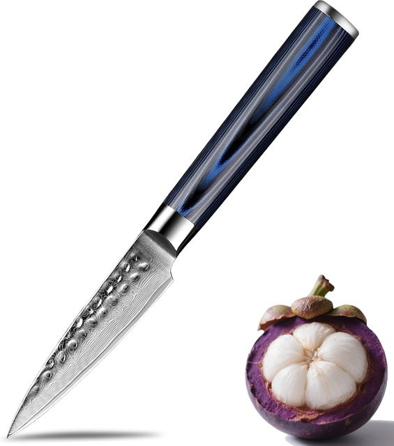 Xituo Damaststahl Schälmesser in Blau, 3,5 Zoll Paring Knife aus Edelstahl - Bild 1