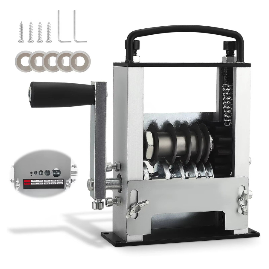 Doppelantrieb-Abisoliermaschine für Schrottdraht und Kupferdraht von 1-17mm in Grau und Silber - Bild 2