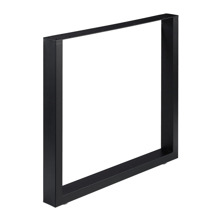 Relaxdays 2er Set Tischkufen aus Stahl in Schwarz Matt, Antirutsch, B/H: 80 x 72 cm - Bild 2