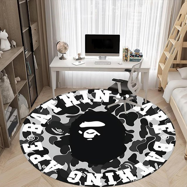 Runder Teppich Bape Camo von YangJOJO in Multicolour, Durchmesser: 120 cm, rutschfest und waschbar - Bild 1