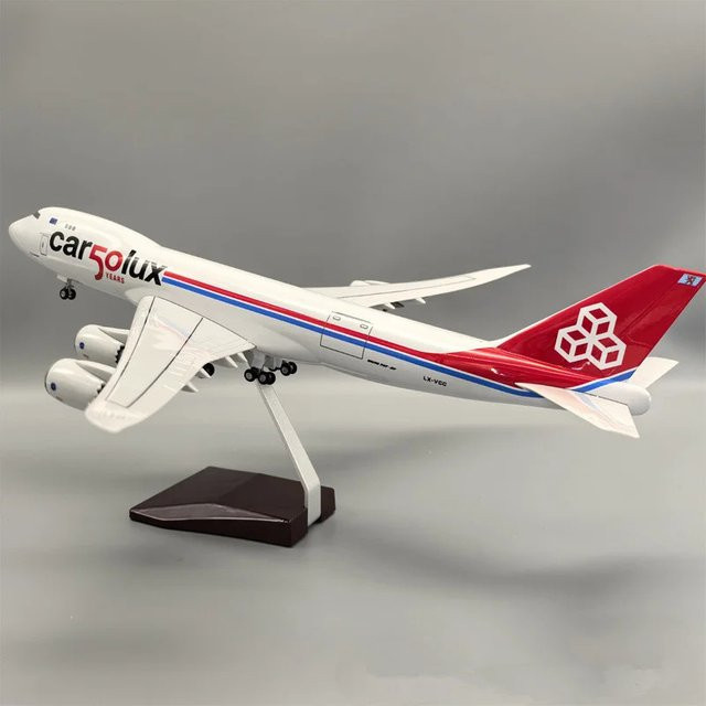 ZOCO 747-8F Cargolux Flugzeugmodell, 1:160, Metall, Weiß - Bild 1