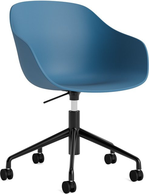 HAY About A Chair AAC 252 moderner Stuhl aus Polypropylen und Aluminium in Blau matt - Bild 1