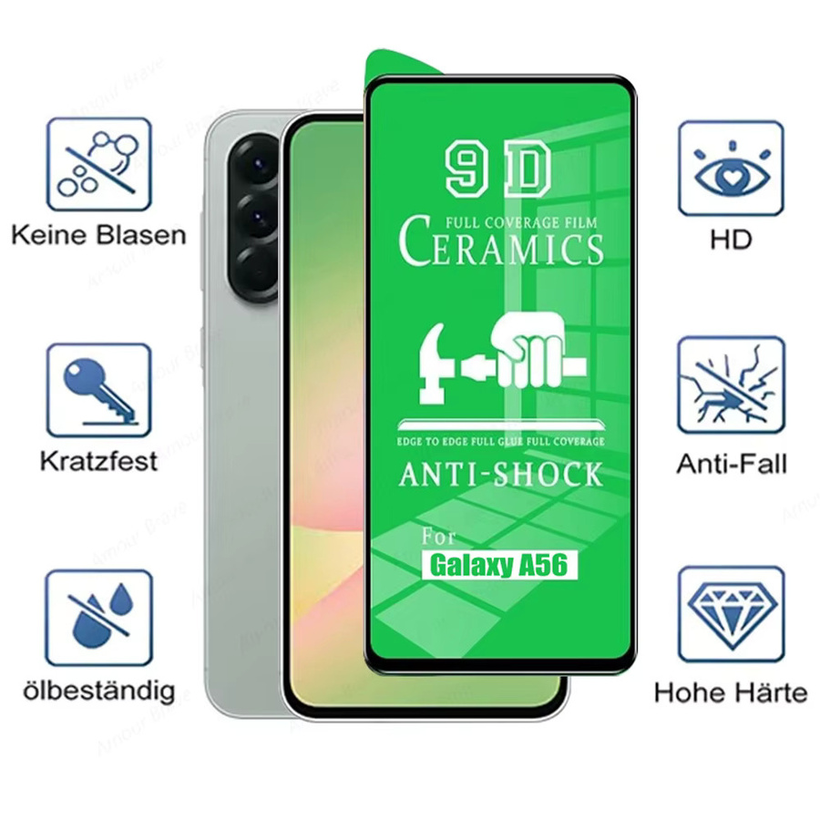 4er-Pack Keramik-Displayschutzfolie für Samsung Galaxy A56 A55 A54 A36 A35 A34 A26 A25 A24 A17 A16 A15 A14 A73 5G, transparent - Bild 3