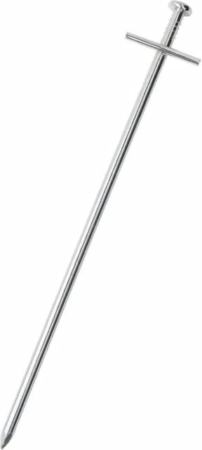vidaXL Zeltheringe aus verzinktem Stahl, 24 Stück, Farbe: Silber, Länge: 23 cm, Durchmesser: 6 mm - Bild 1