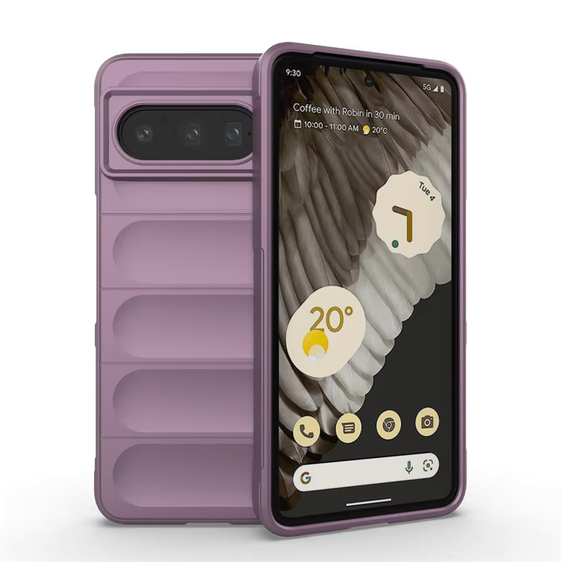 Stoßfeste Silikonhülle für Google Pixel 8 Pro, Pixel 7 Pro, Pixel 7A und Pixel 6A in Rot - Bild 2