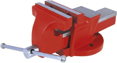 Connex Schraubstock aus Sphärostahlguss in Rot, B/T/H: 60,0 x 40,0 x 3,7 cm - Bild 1