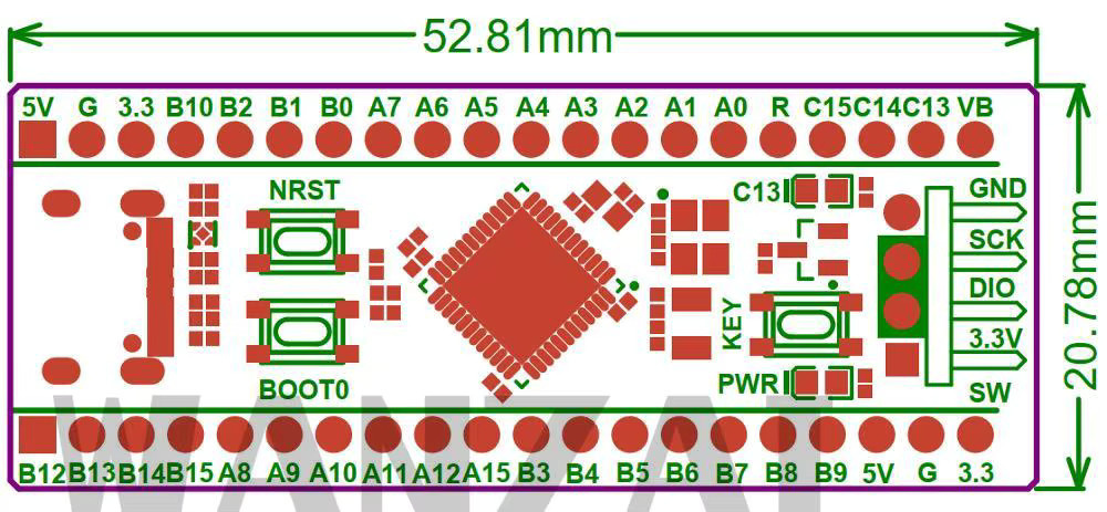 AITEWIN ROBOT STM32F401 STM32F411 Entwicklungsboard in Schwarz - Bild 3
