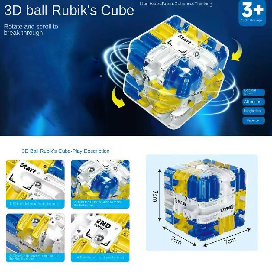Linyi toy 3D Labyrinthe Magische Würfel Fidgeting Spielsets Puzzle - Bild 3