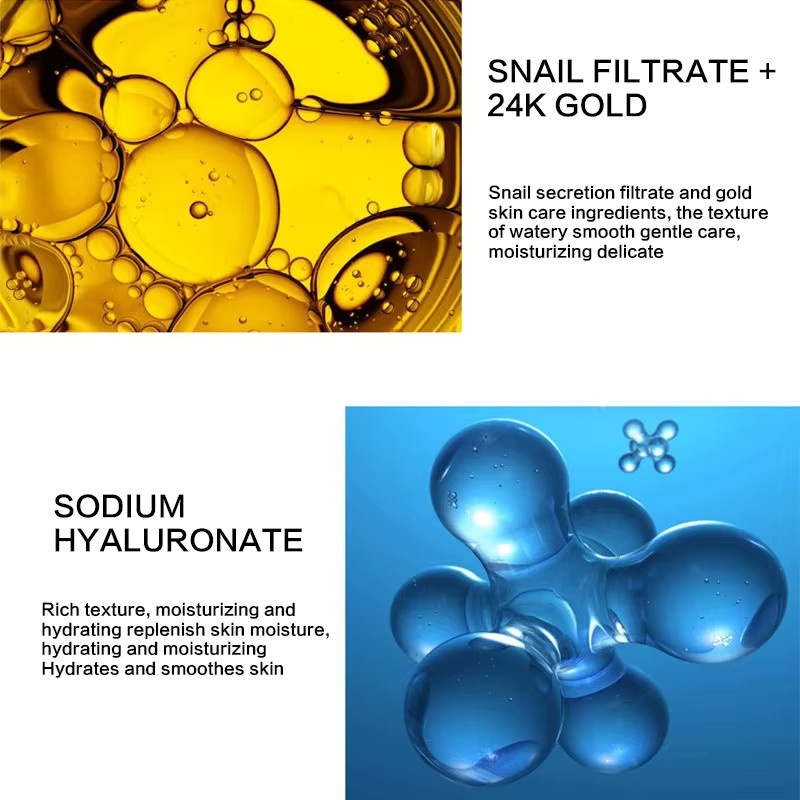 LGRAMER 24K Gold Snail Collagen Gesichtscreme, 50 ml, Unisex - Bild 3