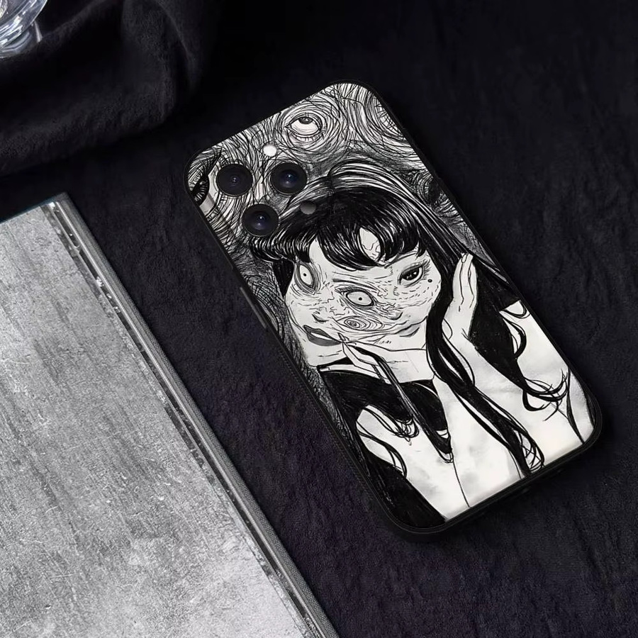 Trendige Junji Ito Horror Handyhülle für iPhone 17 16 15 14 13 12 11 Pro Max und weitere Modelle, Mehrfarbig - Bild 2