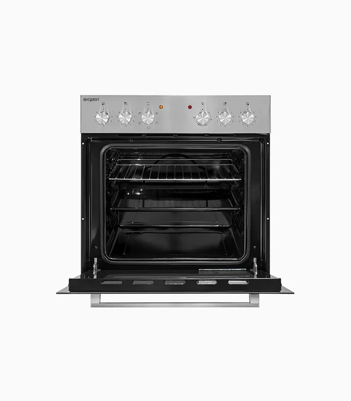 Exquisit EHE 156-2.1 Herd-Set in Silber mit Glaskeramik-Kochfeld und Elektrobackofen, B/T/H: 59,0 x 53,0 x 89,5 cm - Bild 2