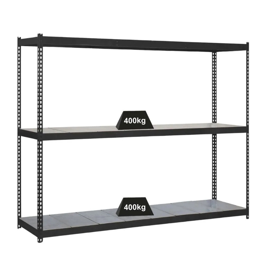 PROREGAL Schwerlastregal Mid Metal Yeti in Anthrazit, H x B x T: 150 x 120 x 75 cm, Fachlast 400 kg - Bild 2