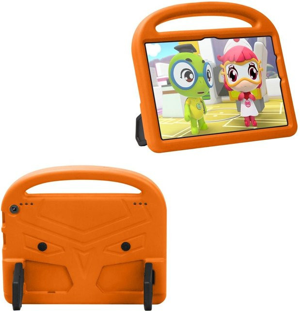 Ubasy Stoßfeste Kindersichere Tablet Hülle mit Griff und Ständer für Amazon Fire HD 10 (7., 9., 11. und 13. Generation) aus EVA Schaum, Orange - Bild 1