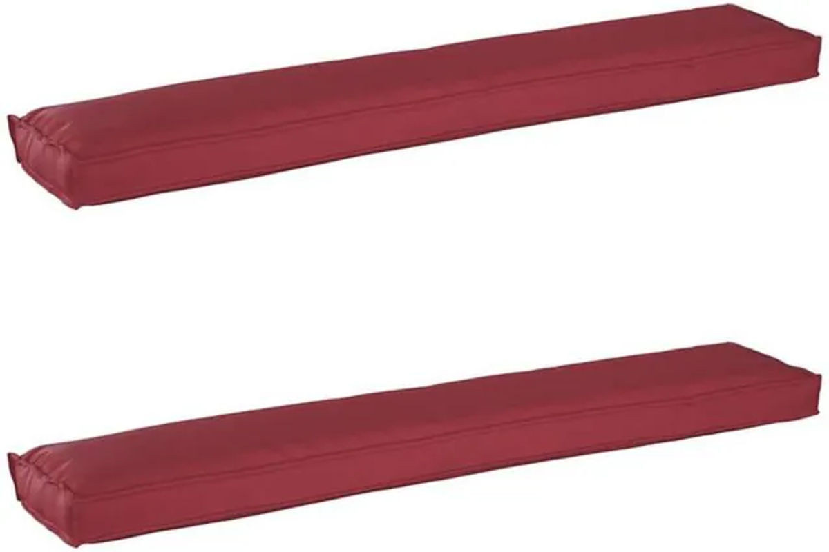 vidaXL Palettenkissen Set 2 Stück in Weinrot aus Oxford-Polyester, Rechteckig, B/T/H: 200 x 40 x 8 cm - Bild 1