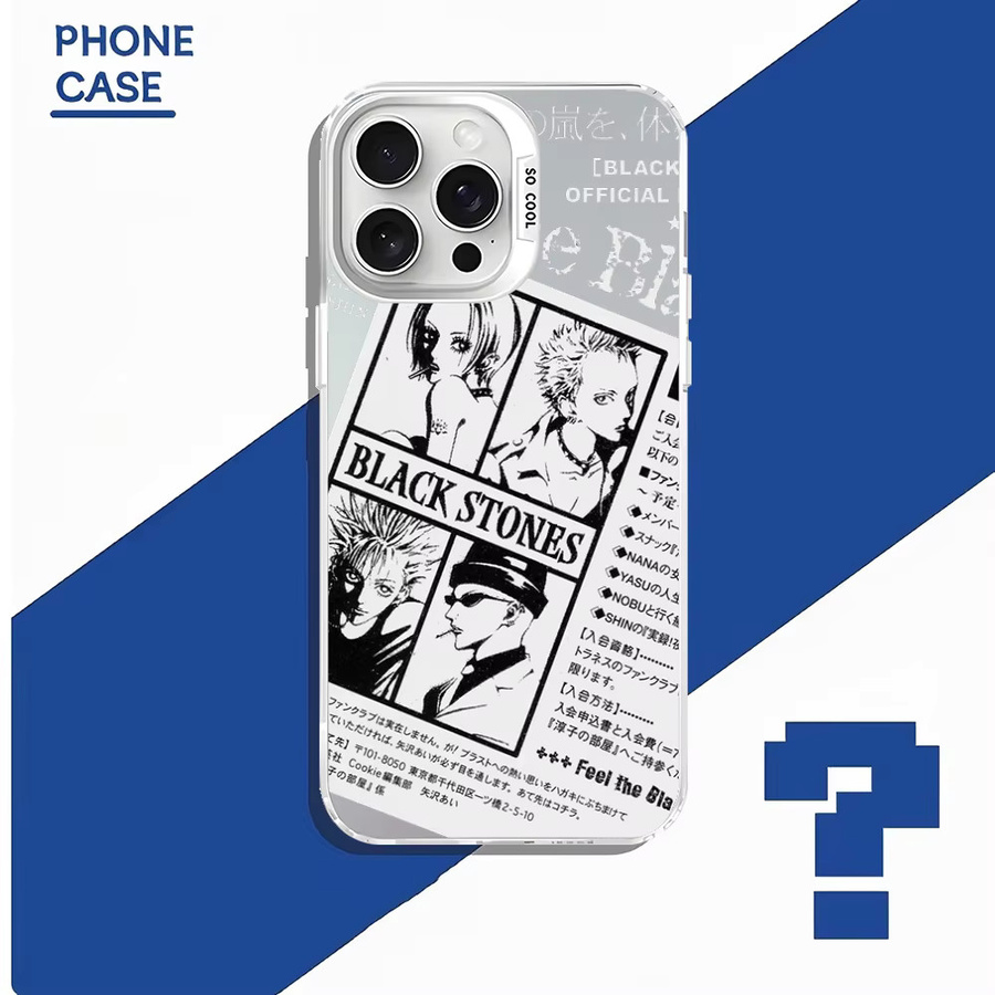 Rastar Handyhülle im Cartoon Anime Oosaki Nana Design für iPhone 16 15 14 13 12 11 Pro Max Plus in Silber - Bild 2