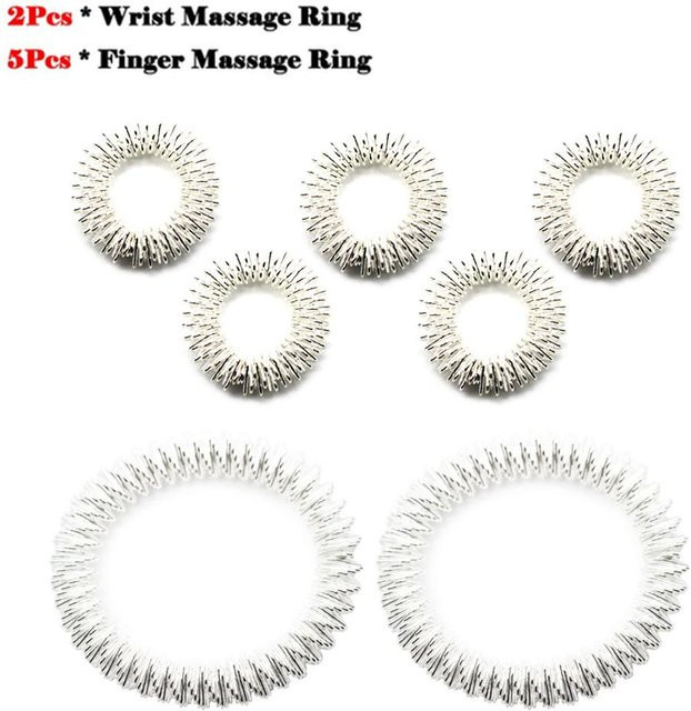 Tcare Akupressur-Massageringe, silber, Unisex - Bild 1