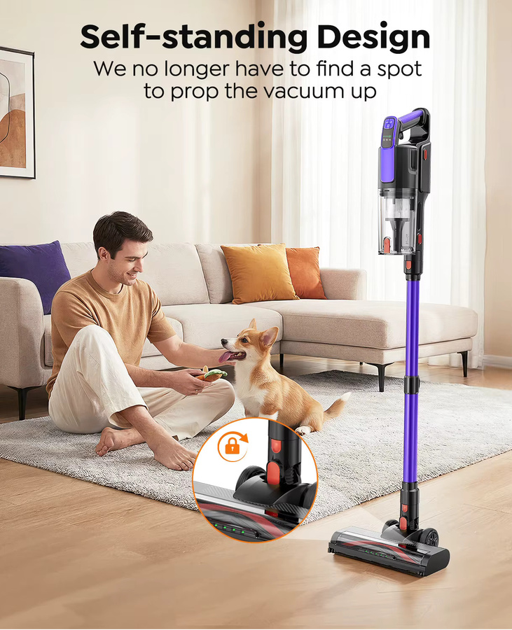 BUTURE VC100 Kabelloser Handstaubsauger mit 500W und 48KPa Saugkraft für Haustiere mit 1,5L Staubbehälter und abnehmbarem Akku - Bild 8