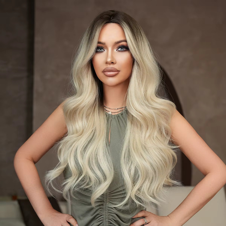 7JHH WIGS Perücke, lang, gewellt, Champagner, Damen - Bild 2