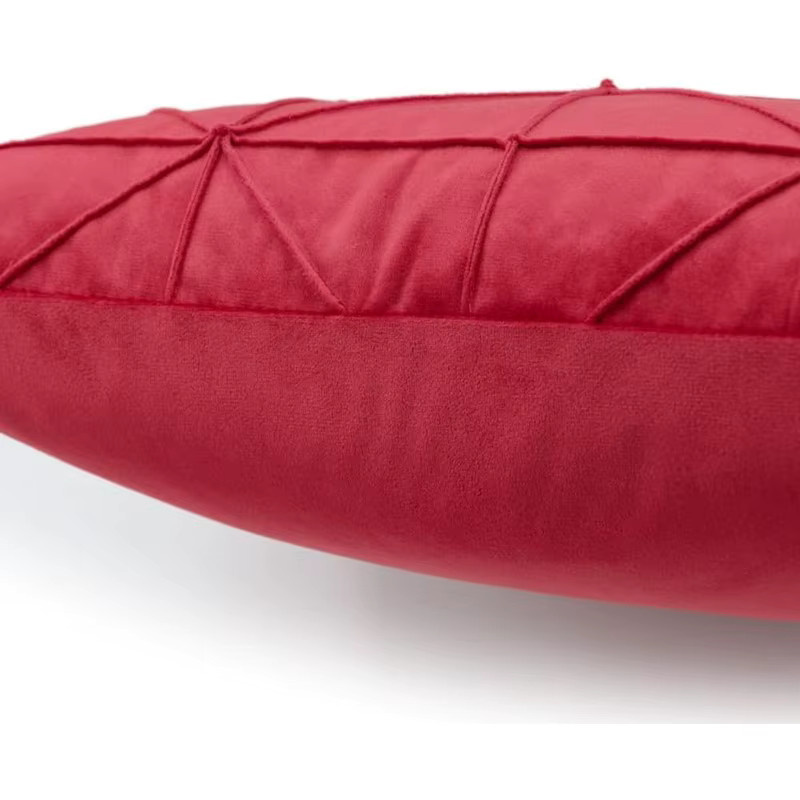 Dekorative Samt-Kissenbezüge in Rot mit kariertem Gittermuster von inyahome, B/H: 45,72 x 45,72 cm - Bild 5