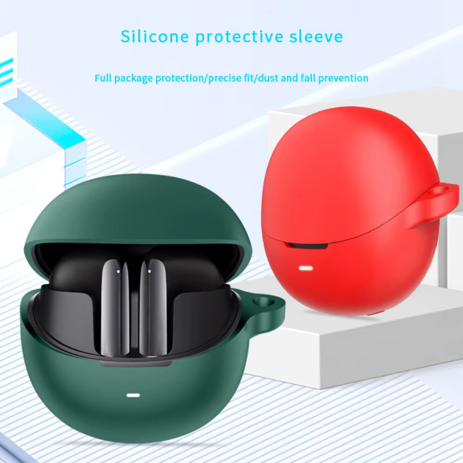 Stoßfeste Silikon-Schutzhülle für QCY Ailybuds PRO/PRO+ (HT10) in Schwarz - Bild 3