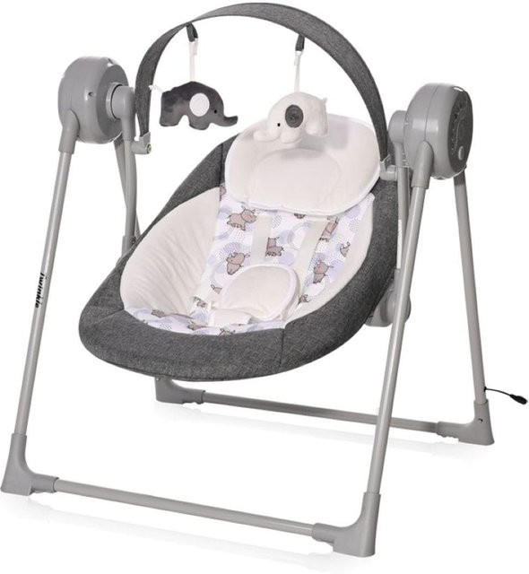 Lorelli Babywippe Twinkle grau mit Musik, Schwingfunktion, Timer und Fernbedienung, klappbar - Bild 1