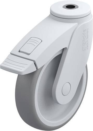 Blickle Kunststoff-Lenkrolle LKFG-TPA 126G-FI in Grau und Silber mit einem Rad-Durchmesser von 125 mm und einer Tragfähigkeit von 110 kg - Bild 1