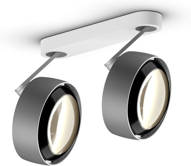Occhio Più alto 3d doppio VOLT LED-Deckenstrahler in Chrom matt, Weiß matt und Schwarz glänzend mit warmweißem Licht (2700K) - Bild 1