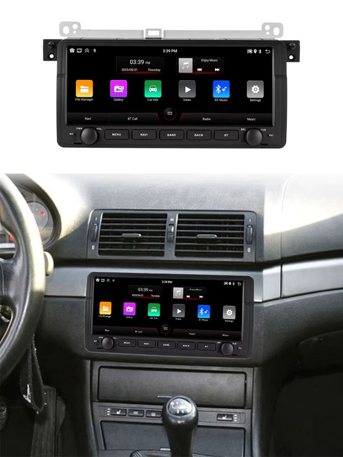 NaviFly Android 15 Autoradio mit 10,26 Zoll Display und Carplay für BMW E46 M3 und Rover 75 in Schwarz - Bild 6