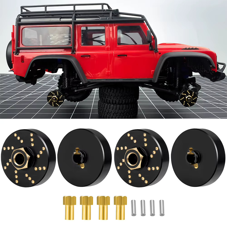 YEAHRUN Messing Gegengewicht Rad Sechskantnabenadapter, 4-teiliges Set, 1:18 - Bild 4