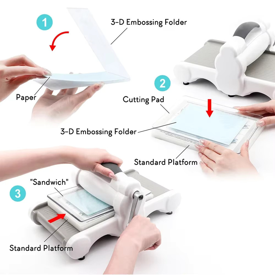3D-Prägeform Set für Papierhandwerk mit Oster- und Valentinsthemen inklusive strukturierter Schablone zum Selbermachen - Bild 2