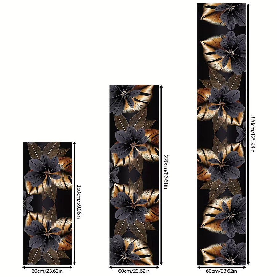 VIKAMA Premium Runner Teppich mit floralem Design für Flur, Küche oder Wohnzimmer, B/T: 120 x 40 cm - Bild 3