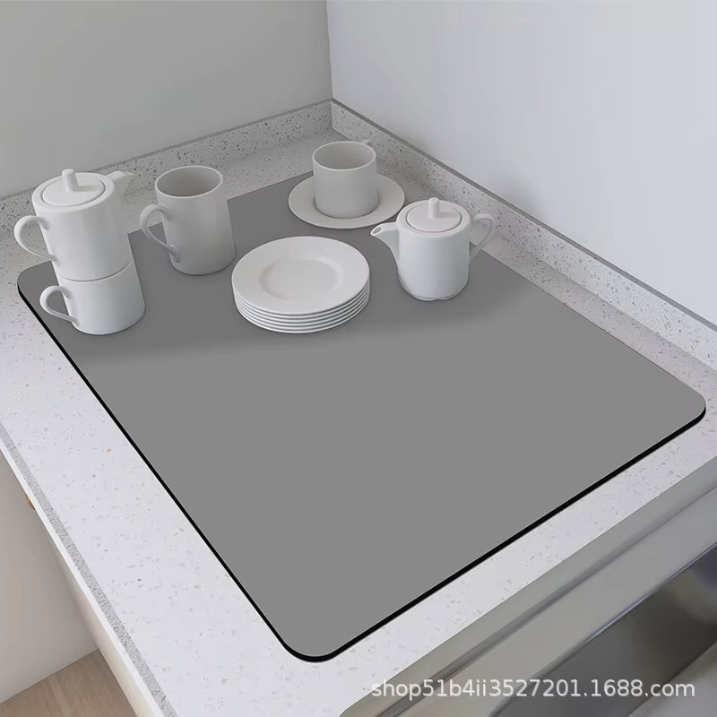 VIKAMA Rutschfeste und wasserabsorbierende Schreibtischmatte in einfarbigem Design für Küche und Restaurant - Bild 2