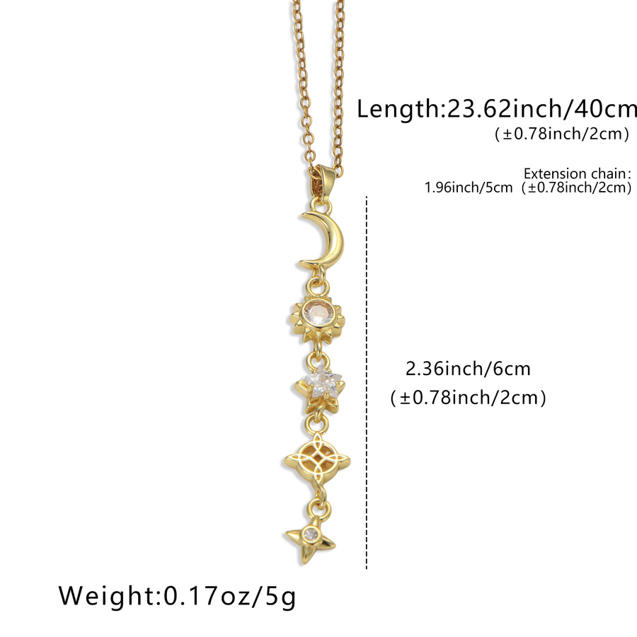 LNCHRAN Halskette, Gold, Zirkonia, Damen - Bild 2