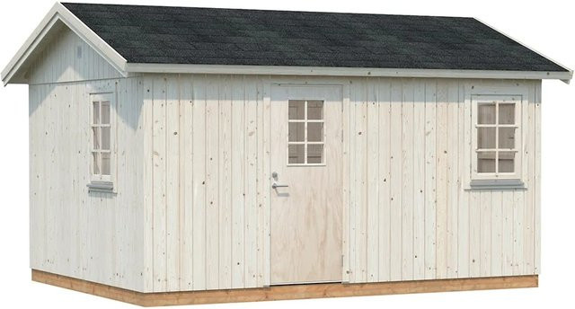 Palmako Elementhaus Hedwig Gartenhaus aus Holz in Braun mit Satteldach B/H/T: 367 x 297 x 452 cm - Bild 1
