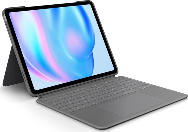 Logitech Combo Touch Tastatur und Foliohülle mit Trackpad und Hintergrundbeleuchtung für Apple iPad Air 13-inch M2 und M3, Farbe: Grau, Layout: QWERTY - Bild 1