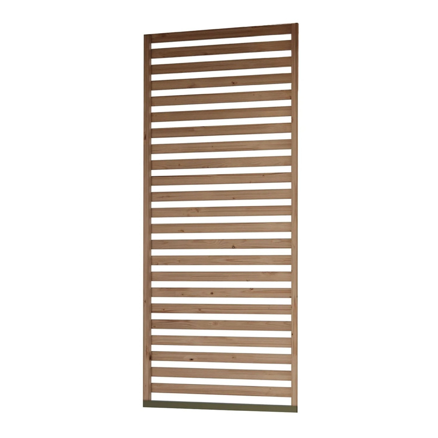Karibu Seitenwand in Lamellenoptik für Pavillon Kvadrat aus Fichte in Natur - Bild 2