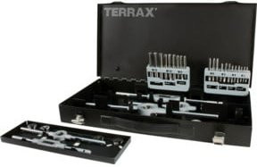Terrax Gewindeschneidwerkzeug-Satz 37-teilig aus HSS in Silber - Bild 1