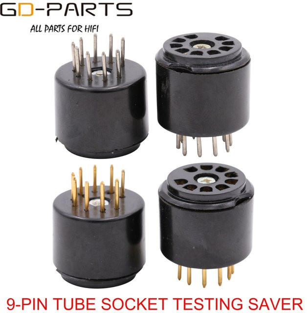 GD-PARTS Bakelit 9-Pin Vakuumröhren-Sockel Schutzhülle für 6DJ8 12AX7 ECC83 B339 CV492 6L13 12AU7 ECC82 B329 CV491 Hifi-Verstärker DIY in Schwarz - Bild 1