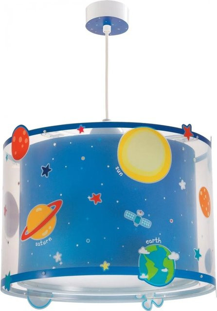 Dalber Kinderzimmer Deckenlampe Sonnensystem in Blau und Transparent mit höhenverstellbarem Design - Bild 1