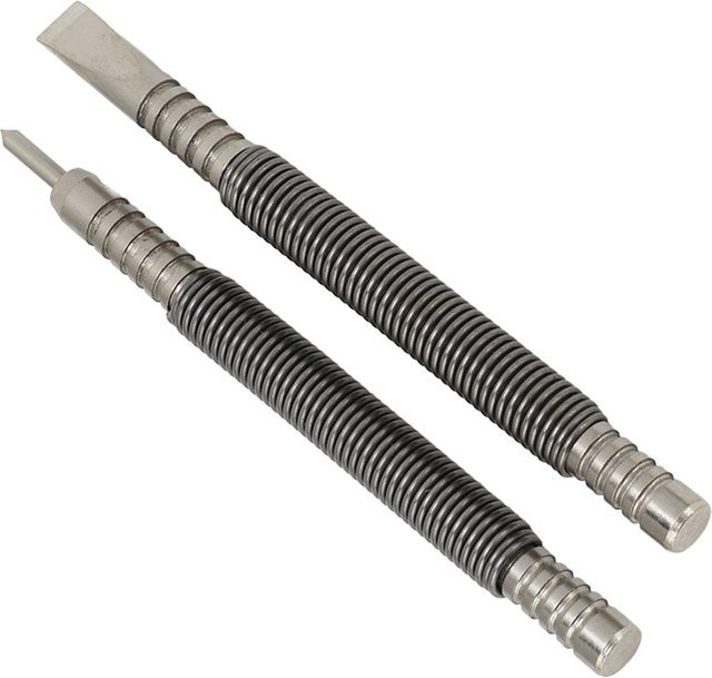 GoolRC Nagelset aus Hochkohlenstoffstahl in Grau, 2 Stück doppelseitiges Feder-Nagelset und Punzierwerkzeug - Bild 1