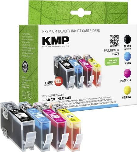KMP Druckerpatronen Kombi-Pack für Tintenstrahldrucker kompatibel mit HP 364XL N9J74AE CN684AE CB323EE CB324EE CB325 Multicolor - Bild 1