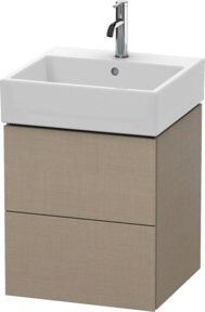 Duravit Waschtischunterschrank L-Cube in Lei mit 2 Schubladen, wandhängend, B/T: 48,4 x 45,9 cm - Bild 1