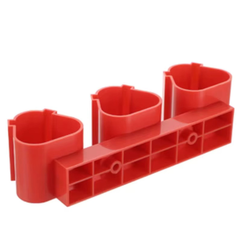 Ouliluye Batterie-Aufbewahrungshalter für Makita, Bosch und Milwaukee 10,8 V 12 V Batterien, rote Wandhalterung als Werkzeug-Display-Rack - Bild 4