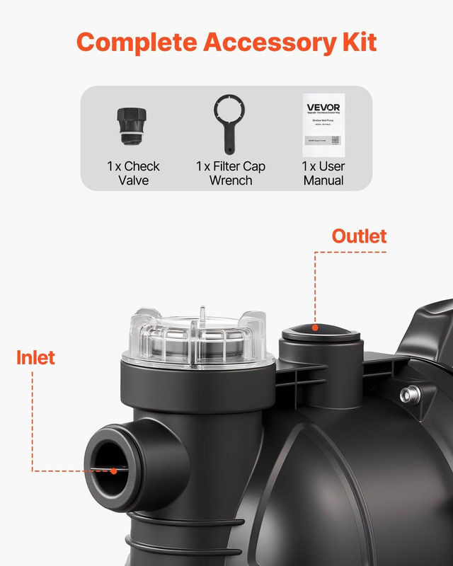 Buying Solutions MB Gartenpumpe Jetpumpe aus PP mit 1300W und 4800L/H Förderleistung - Bild 9