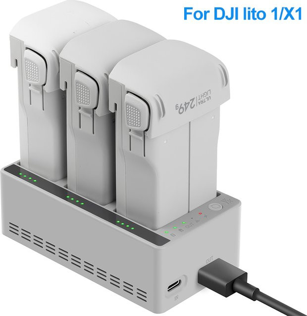 DJI Intelligentes 3-Wege Akku-Ladegerät und Powerbank für Lito 1 und Lito X1 in Grau oder Weiß - Bild 1