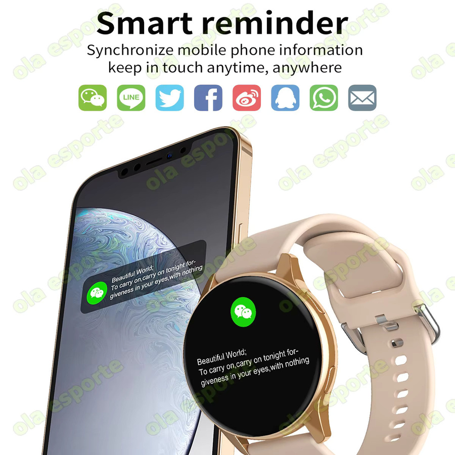Ola Esporte Smartwatch, Schwarz, Silikon, Damen, Wasserdicht - Bild 2